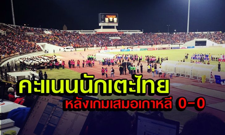 มาแล้ว "คะแนนนักเตะไทย" หลังเกมเสมอ เกาหลีใต้ แบบได้ใจแฟนๆ 0-0