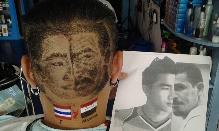 ทรงผมใหม่! ตัดไว้เชียร์ทีม "ช้างศึกไทย" ดวล อิรัก