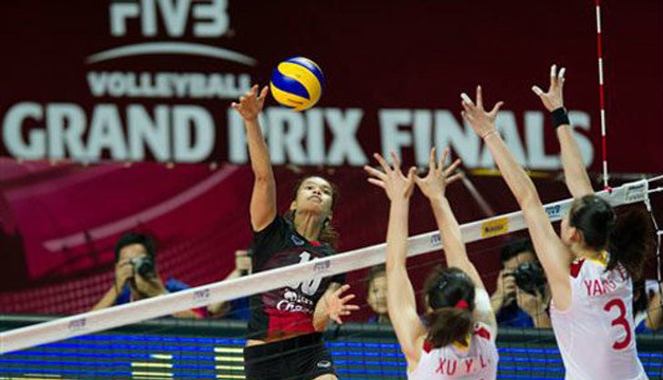 วอลเลย์บอลสาวไทยตบคว่ำจีน3-1ศึกเวิลด์ กรังด์ปรีซ์