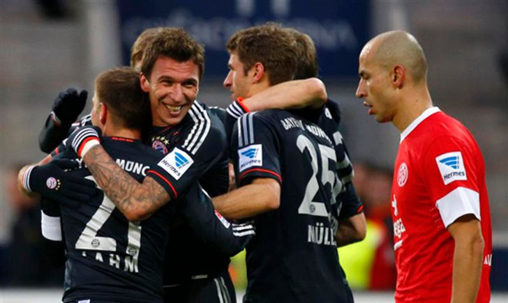 บาเยิร์นเร่งเครื่องบุกไล่สอยไมน์ซคารัง 3-0