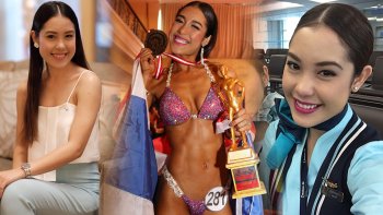 น่ารักหุ่นดี! "น้องจูน" อดีตแอร์โฮสเตสสาวซิวทองเพาะกายเอเชีย (ภาพ)