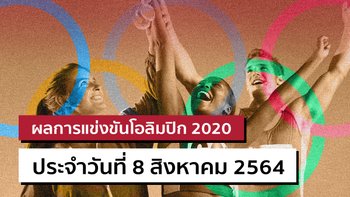 สรุปผลการแข่งขันกีฬาโอลิมปิก 2020 ประจำวันที่ 8 สิงหาคม 2564