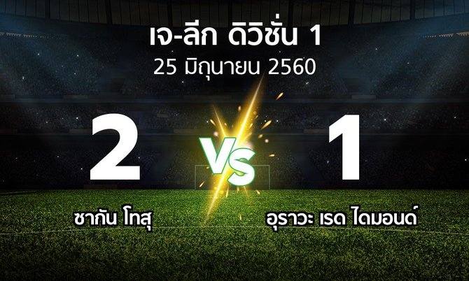 ผลบอล : สากัน โตสู vs อูราวะ เรด ไดมอนส์ (เจ-ลีก ดิวิชั่น 1 2017)
