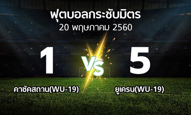ผลบอล : คาซัคสถาน(WU-19) vs ยูเครน(WU-19) (ฟุตบอลกระชับมิตร)