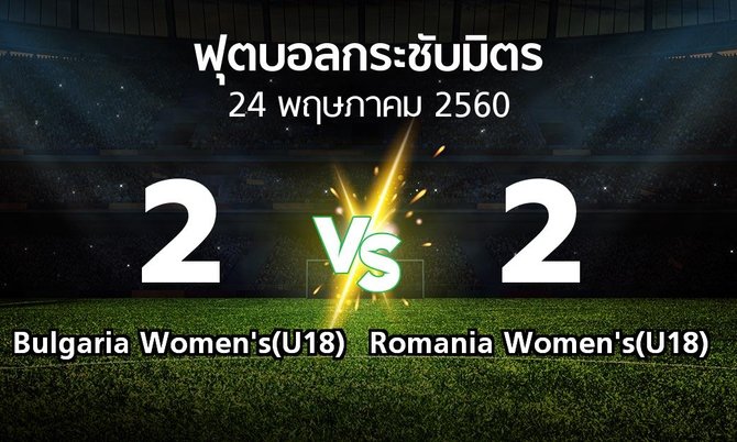 ผลบอล : Bulgaria Women's(U18) vs Romania Women's(U18) (ฟุตบอลกระชับมิตร)