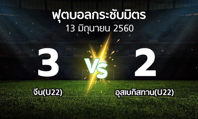 ผลบอล : จีน(U22) vs อุสเบกิสทาน(U22) (ฟุตบอลกระชับมิตร)