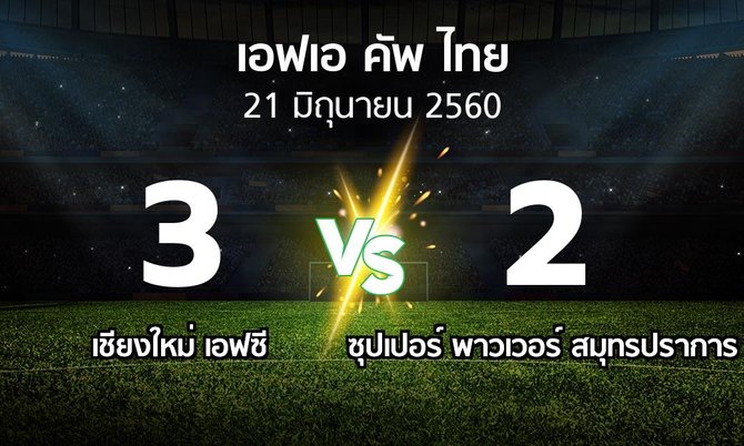 ผลบอล : เชียงใหม่ เอฟซี vs ซุปเปอร์ พาวเวอร์ สมุทรปราการ (ไทยเอฟเอคัพ 2017)