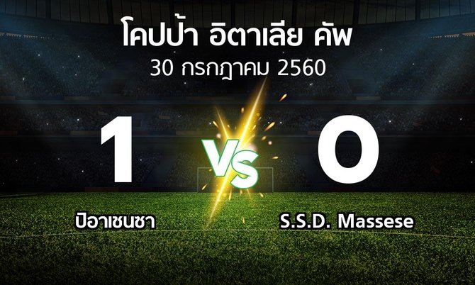 ผลบอล : ปิอาเชนซา vs S.S.D. Massese (โคปป้าอิตาเลียคัพ 2017-2018)