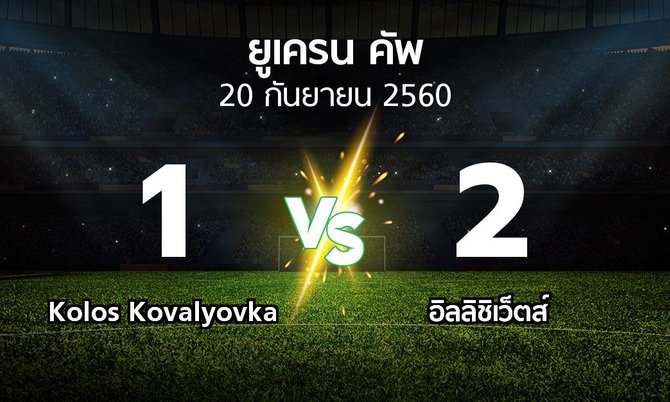ผลบอล : Kolos Kovalyovka vs อิลลิชิเว็ตส์ (ยูเครน-คัพ 2017-2018)