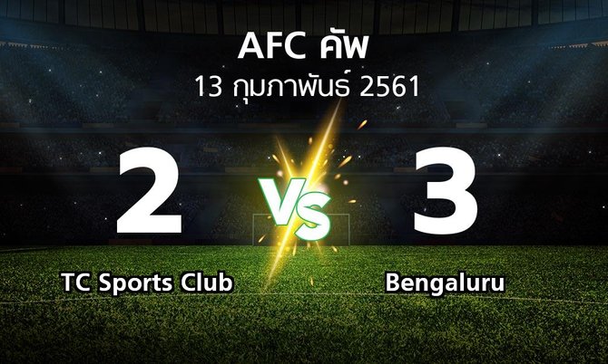 ผลบอล : TC Sports Club vs Bengaluru (เอเอฟซีคัพ 2018)