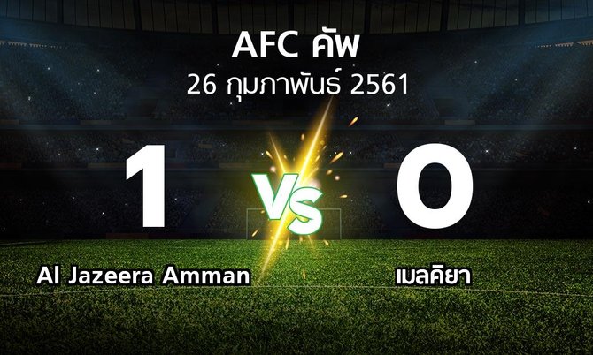 ผลบอล : Al Jazeera Amman vs เมลคิยา (เอเอฟซีคัพ 2018)