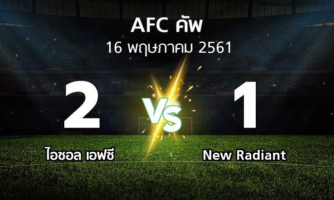 ผลบอล : ไอซอล เอฟซี vs New Radiant (เอเอฟซีคัพ 2018)