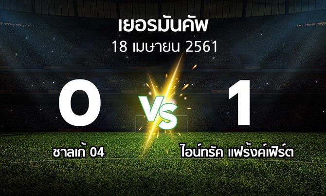 ผลบอล : ชาลเก้ 04 vs แฟร้งค์เฟิร์ต (เดเอฟเบ-โพคาล 2017-2018)