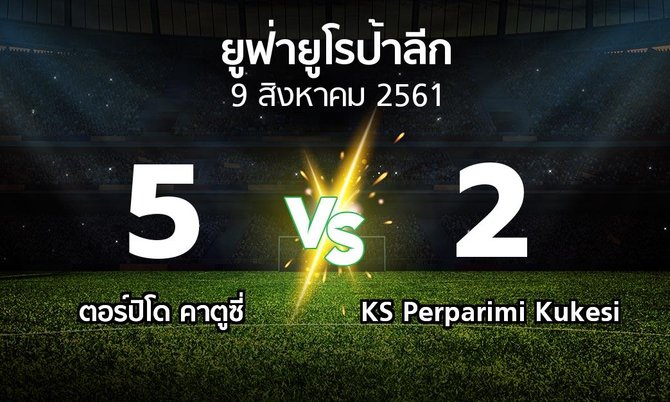 ผลบอล : ตอร์ปิโด คาตูซี่ vs KS Perparimi Kukesi (ยูฟ่า ยูโรป้าลีก 2018-2019)