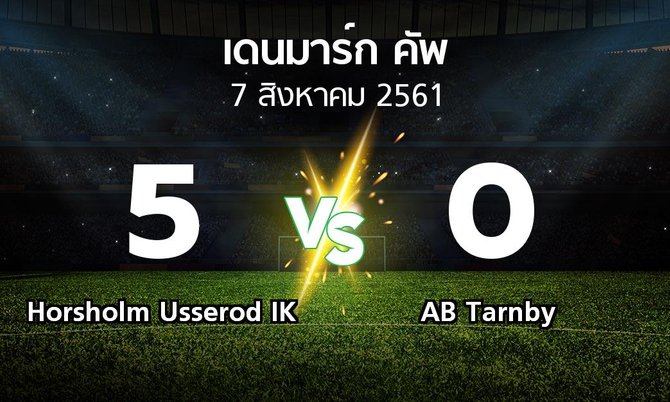 ผลบอล : Horsholm Usserod IK vs AB Tarnby (เดนมาร์ก-คัพ 2018-2019)