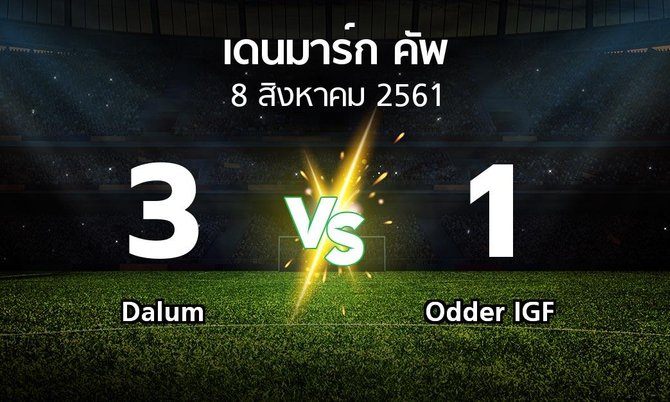 ผลบอล : Dalum vs Odder IGF (เดนมาร์ก-คัพ 2018-2019)