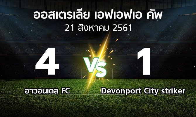 ผลบอล : อาวอนเดล FC vs Devonport City striker (ออสเตรเลีย-เอฟเอฟเอ-คัพ 2018)