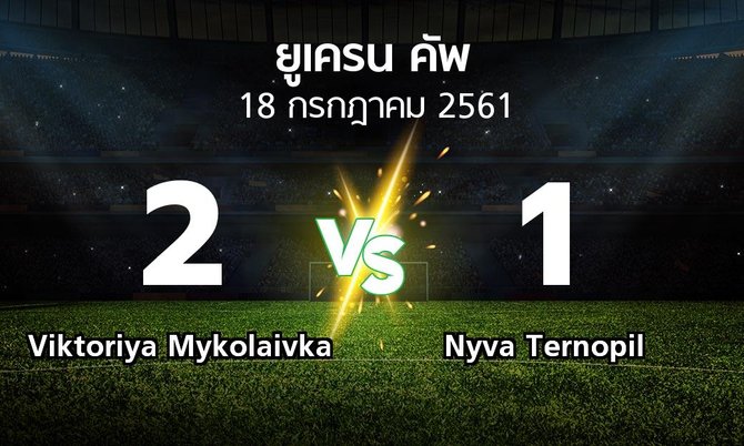 ผลบอล : Viktoriya Mykolaivka vs Nyva Ternopil (ยูเครน-คัพ 2018-2019)