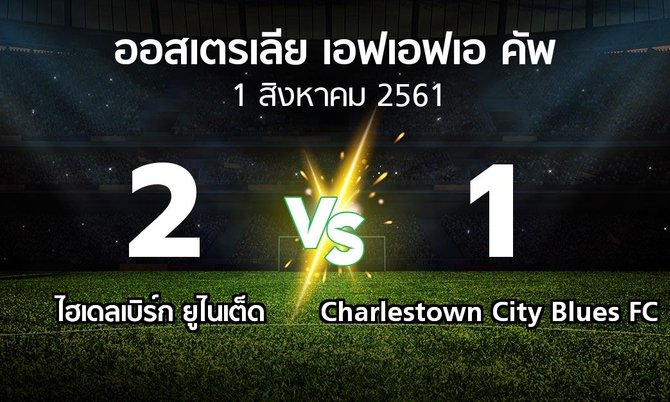 ผลบอล : ไฮเดลเบิร์ก ยูไนเต็ด vs Charlestown City Blues FC (ออสเตรเลีย-เอฟเอฟเอ-คัพ 2018)