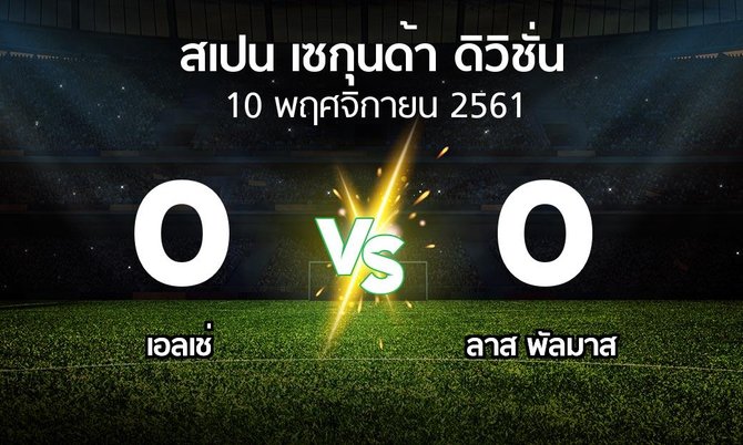 ผลบอล : เอลเช่ vs ลาส พัลมาส (สเปน-เซกุนด้า-ดิวิชั่น 2018-2019)