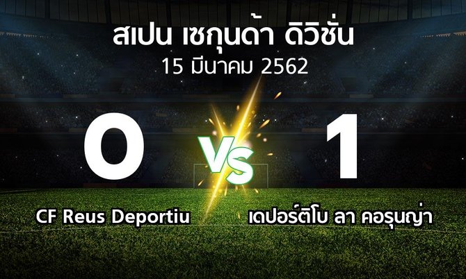 ผลบอล : CF Reus Deportiu vs เดปอร์ติโบ ลา คอรุนญ่า (สเปน-เซกุนด้า-ดิวิชั่น 2018-2019)