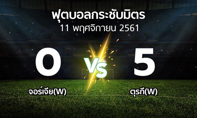 ผลบอล : จอร์เจีย(W) vs ตุรกี(W) (ฟุตบอลกระชับมิตร)