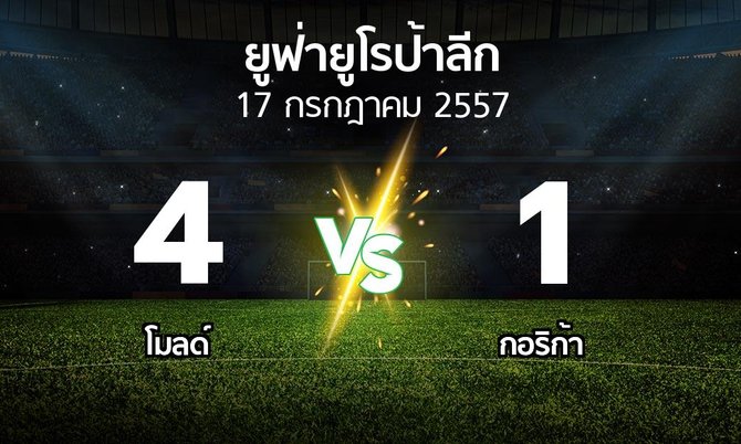 รายงานการแข่งขัน : โมลด์ vs กอริก้า (UEFA Europa League 2014-2015)