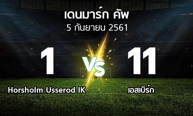 ผลบอล : Horsholm Usserod IK vs เอสเบิร์ก (เดนมาร์ก-คัพ 2018-2019)