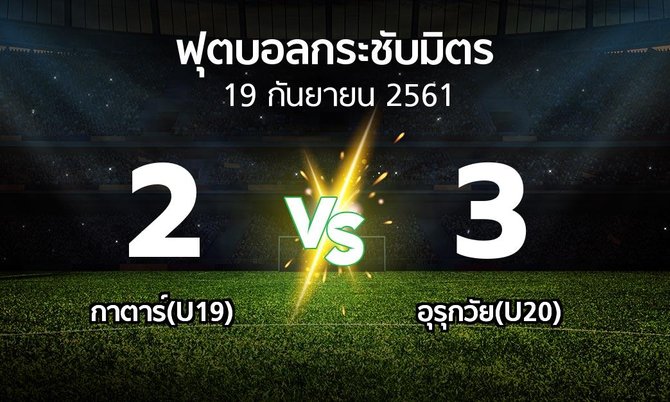 ผลบอล : กาตาร์(U19) vs อุรุกวัย(U20) (ฟุตบอลกระชับมิตร)