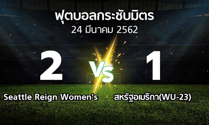 ผลบอล : Seattle Reign Women's vs สหรัฐอเมริกา(WU-23) (ฟุตบอลกระชับมิตร)