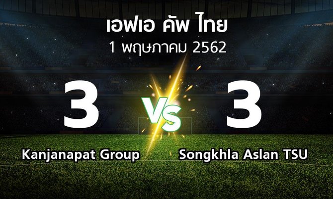 ผลบอล : Kanjanapat Group vs Songkhla Aslan TSU (ไทยเอฟเอคัพ 2019)