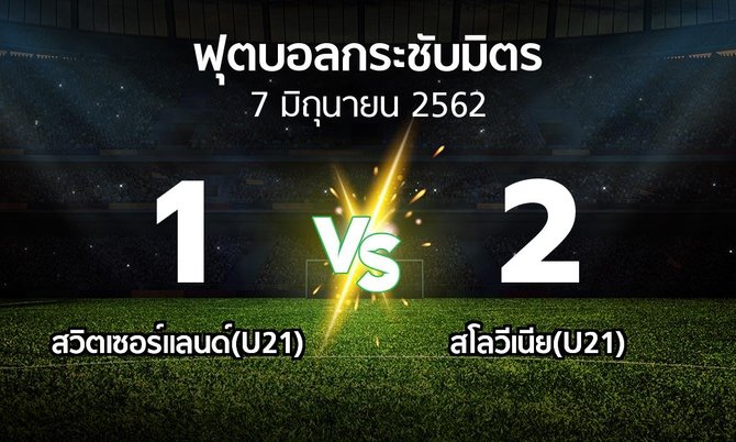 ผลบอล : สวิตเซอร์แลนด์(U21) vs สโลวีเนีย(U21) (ฟุตบอลกระชับมิตร)