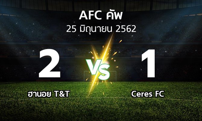 ผลบอล : ฮานอย T&T vs Ceres FC (เอเอฟซีคัพ 2019)