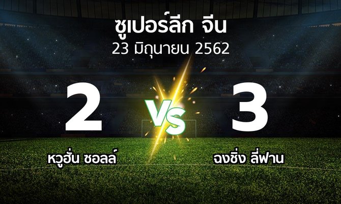 ผลบอล : หวูฮั่น ซอลล์ vs ฉงชิ่ง ลี่ฟาน (ซูเปอร์ลีกจีน 2019)
