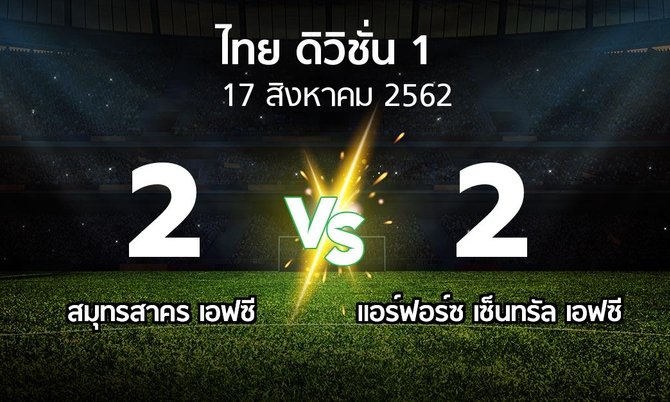 ผลบอล : สมุทรสาคร เอฟซี vs แอร์ฟอร์ซ เซ็นทรัล เอฟซี (ดิวิชั่น 1 2019)