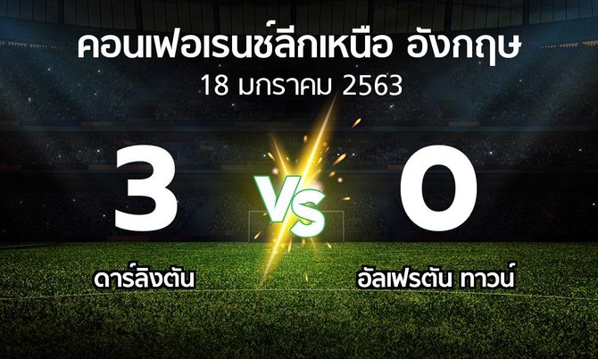 ผลบอล : ดาร์ลิงตัน vs อัลเฟรตัน ทาวน์ (คอนเฟอเรนช์ลีกเหนืออังกฤษ 2019-2020)