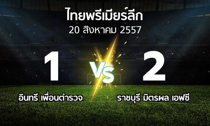 รายงานการแข่งขัน : เพื่อนตำรวจ vs ราชบุรี (Thailand Premier League 2014)