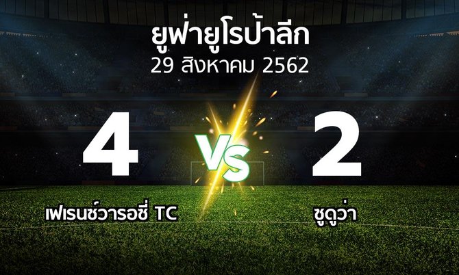ผลบอล : เฟเรนซ์วารอซี่ TC vs ซูดูว่า (ยูฟ่า ยูโรป้าลีก 2019-2020)