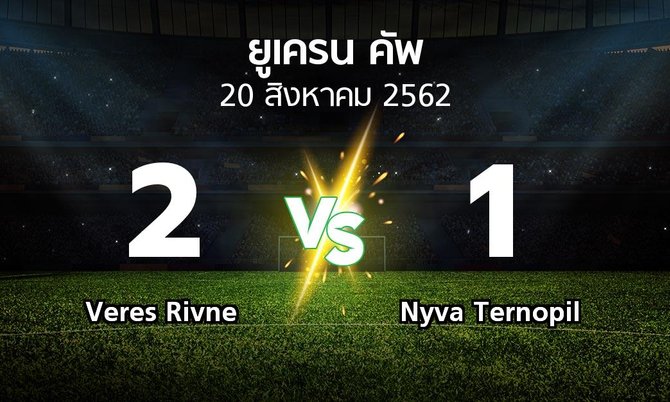 ผลบอล : Veres Rivne vs Nyva Ternopil (ยูเครน-คัพ 2019-2020)