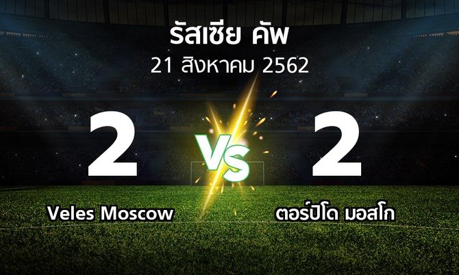 ผลบอล : Veles Moscow vs ตอร์ปิโด มอสโก (รัสเซีย-คัพ 2019-2020)