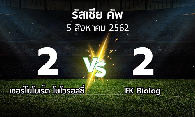 ผลบอล : เชอร์โนโมเร๊ต โนโวรอสซี่ vs FK Biolog (รัสเซีย-คัพ 2019-2020)