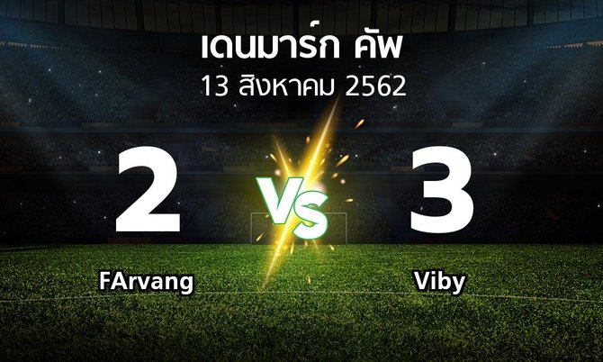ผลบอล : FArvang vs Viby (เดนมาร์ก-คัพ 2019-2020)