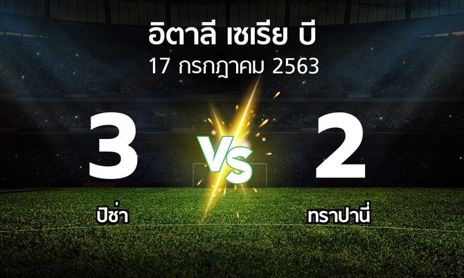 ผลบอล : ปิซ่า vs ทราปานี่ (อิตาลี-เซเรีย-บี 2019-2020)