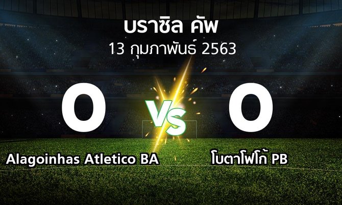 ผลบอล : Alagoinhas Atletico BA vs โบตาโฟโก้ PB (บราซิล-คัพ 2020)