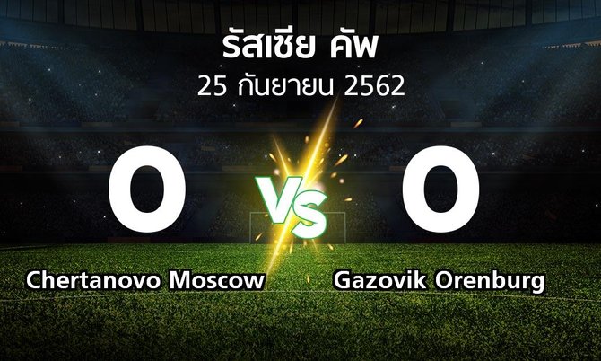 ผลบอล : Chertanovo Moscow vs Gazovik Orenburg (รัสเซีย-คัพ 2019-2020)