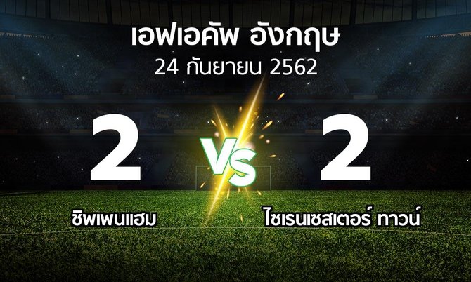 ผลบอล : ชิพเพนแฮม vs ไซเรนเซสเตอร์ ทาวน์ (เอฟเอ คัพ 2019-2020)