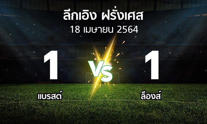 ผลบอล : แบรสต์ vs ล็องส์ (ลีกเอิง 2020-2021)