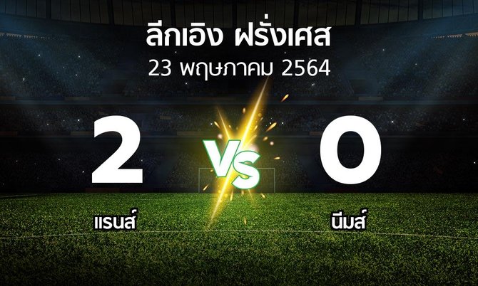 ผลบอล : แรนส์ vs นีมส์ (ลีกเอิง 2020-2021)