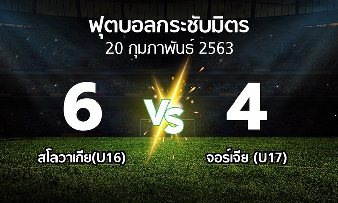 ผลบอล : สโลวาเกีย(U16) vs จอร์เจีย (U17) (ฟุตบอลกระชับมิตร)