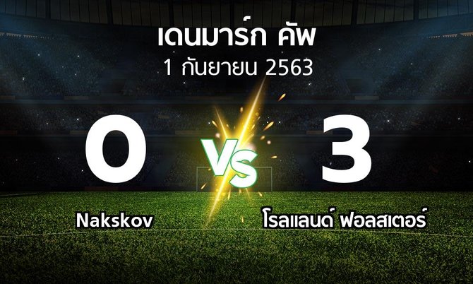 ผลบอล : Nakskov vs โรลแลนด์ ฟอลสเตอร์ (เดนมาร์ก-คัพ 2020-2021)